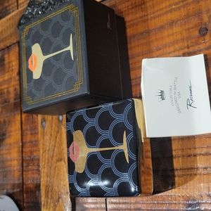 Rosanna Jazz Age Champagne kiss trinket box gold lipstick on interior NWT New